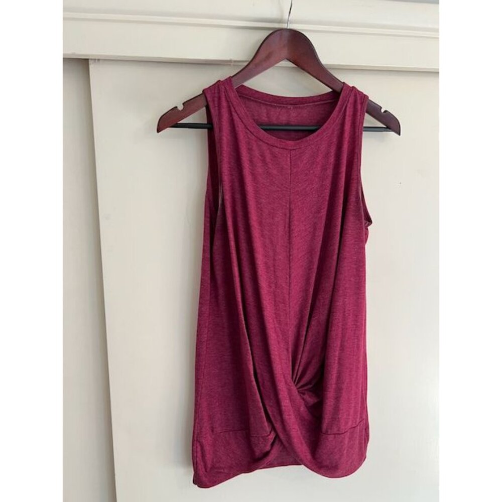 Women's Sleeveless Tunic Blouse Twist Front Tank Top